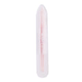 The glamnetic 2-in-1 Cuticle Pusher is a light pink tool with a pointed end for manicures and nail care, housed in a clear plastic case. GLAMNETIC is printed in white on the tool.