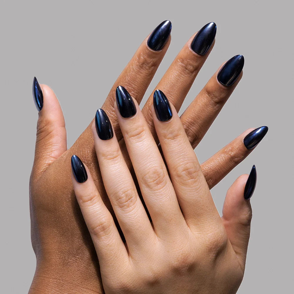 Hands with chrome nails